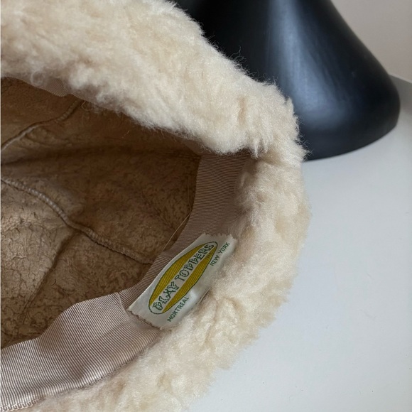 Vintage real shearling fur hat - Picture 4 of 4